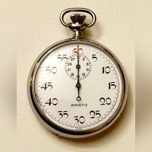 1960s Vintage ARISTO STOPWATCH 7 Jewel Handwind Swiss Made Mechanical Stop Watch